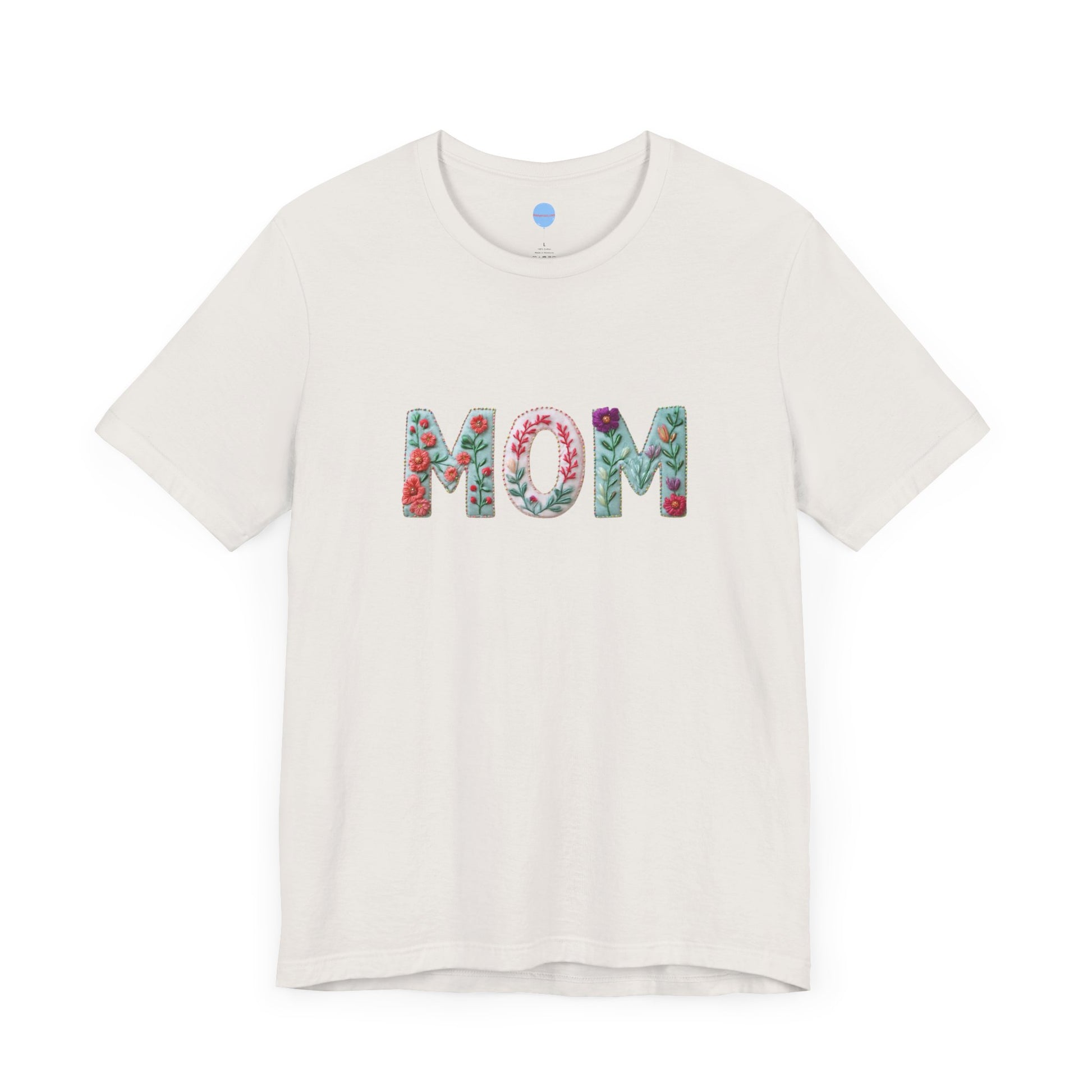 Stitched with Love: Embroidered Look Mom Tee