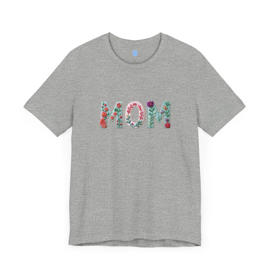 Stitched with Love: Embroidered Look Mom Tee