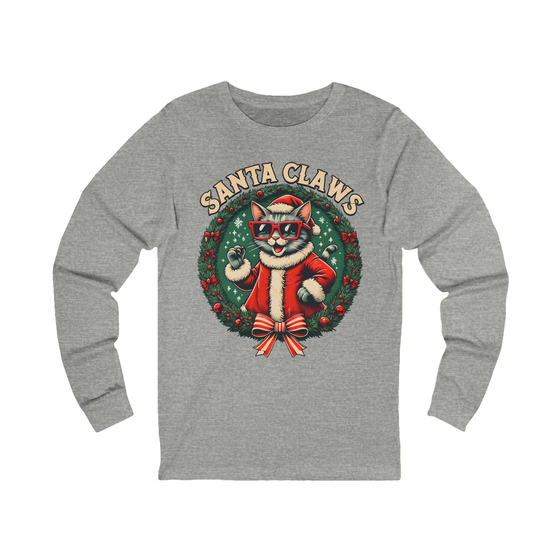 Santa Claws Cat Long Sleeve Tee