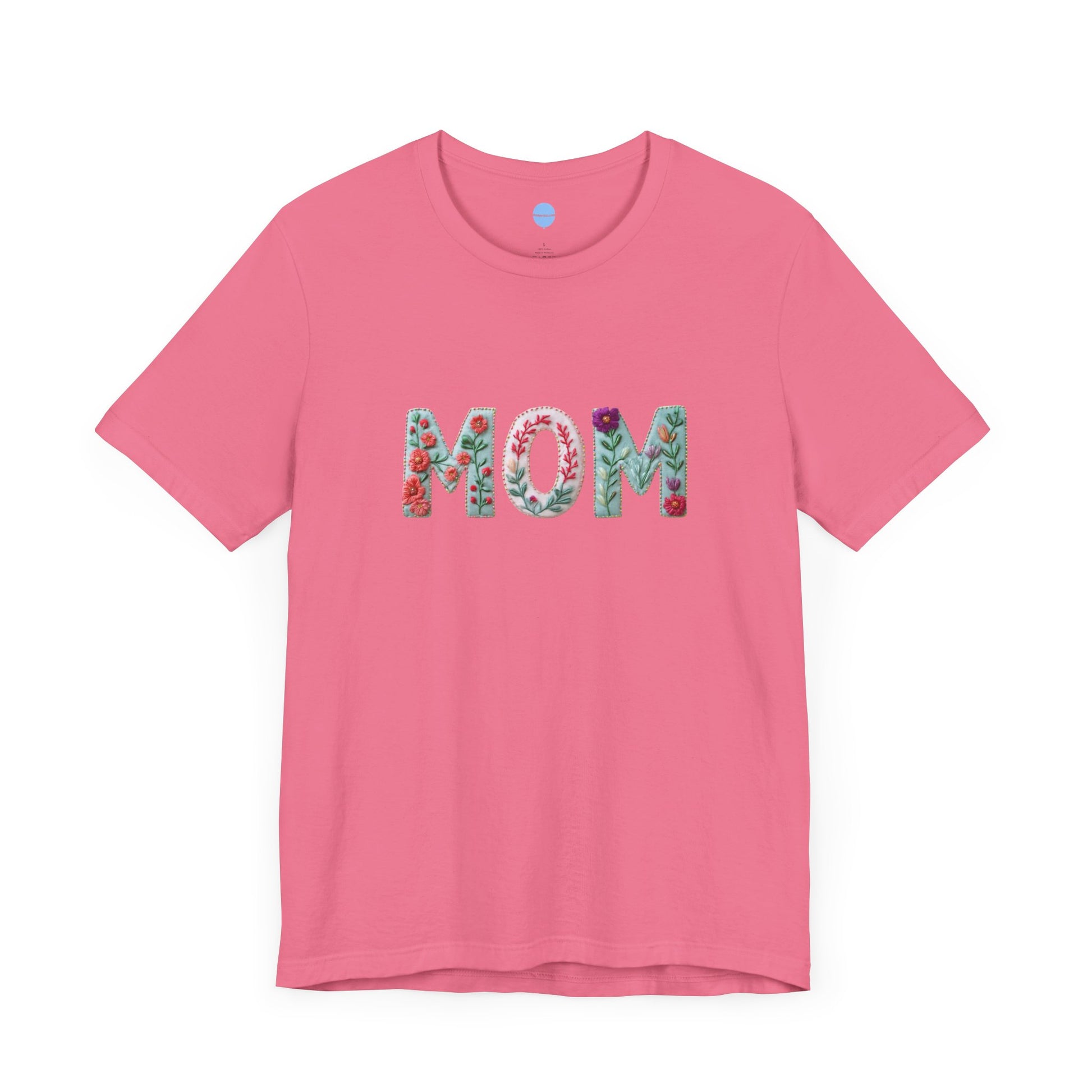 Stitched with Love: Embroidered Look Mom Tee