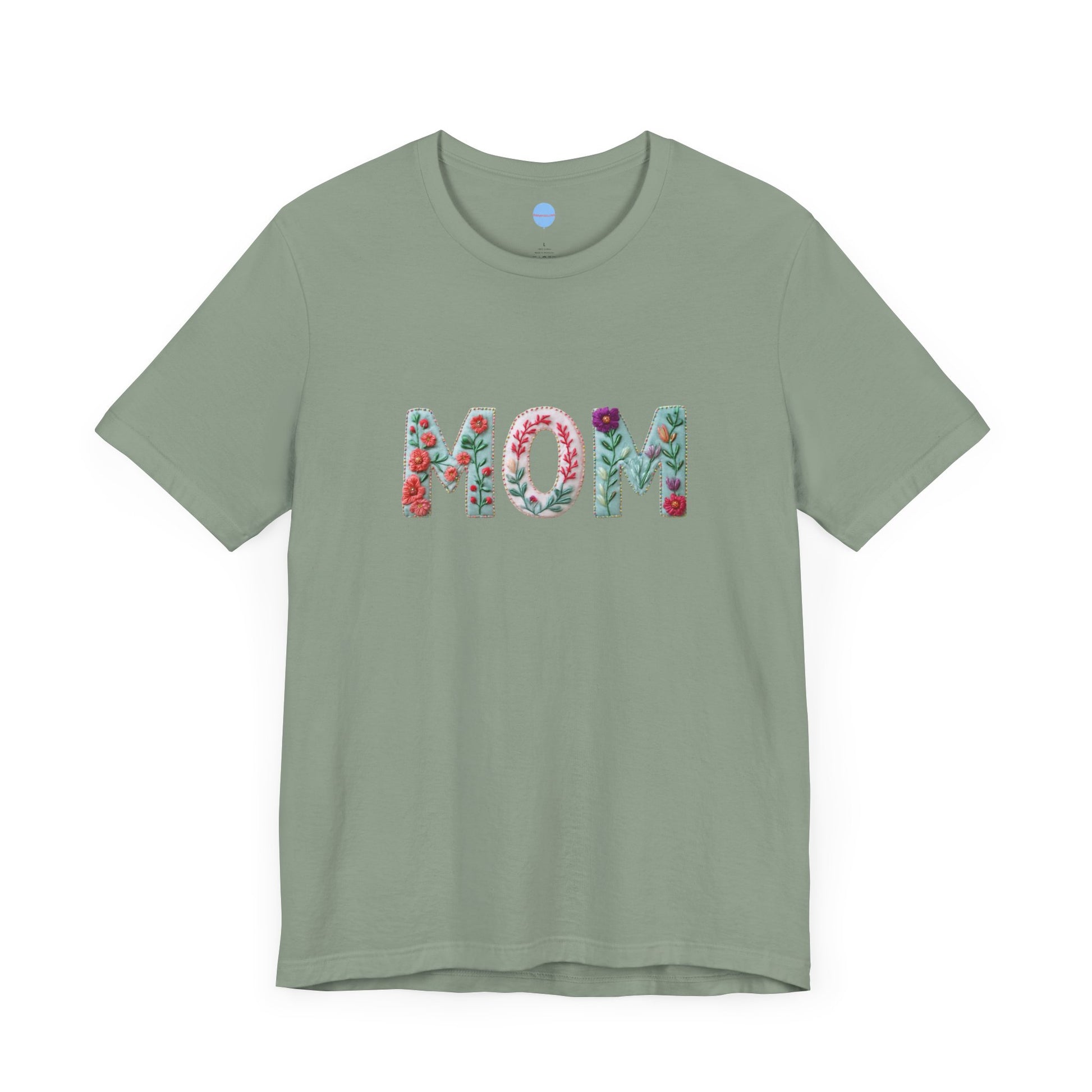 Stitched with Love: Embroidered Look Mom Tee