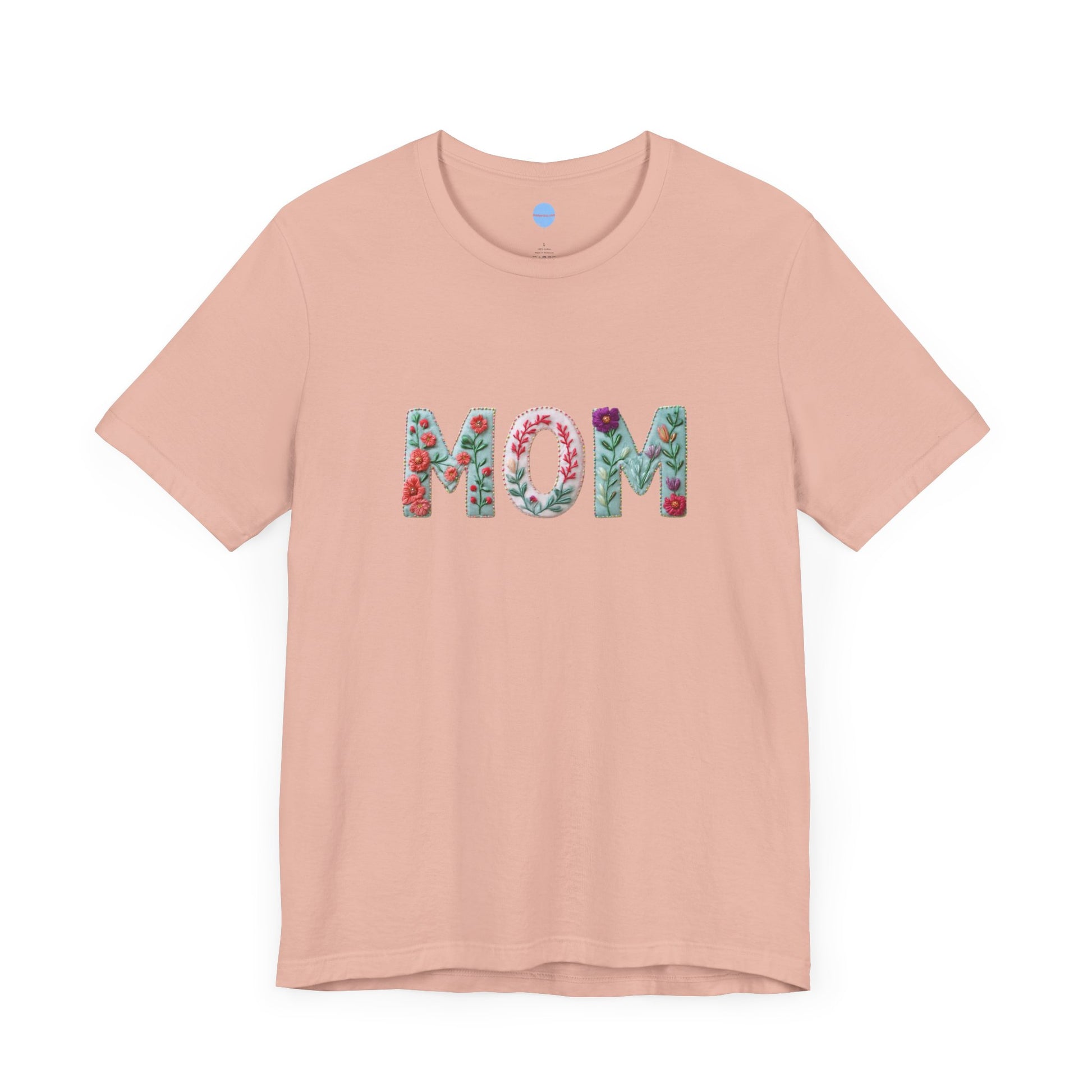Stitched with Love: Embroidered Look Mom Tee