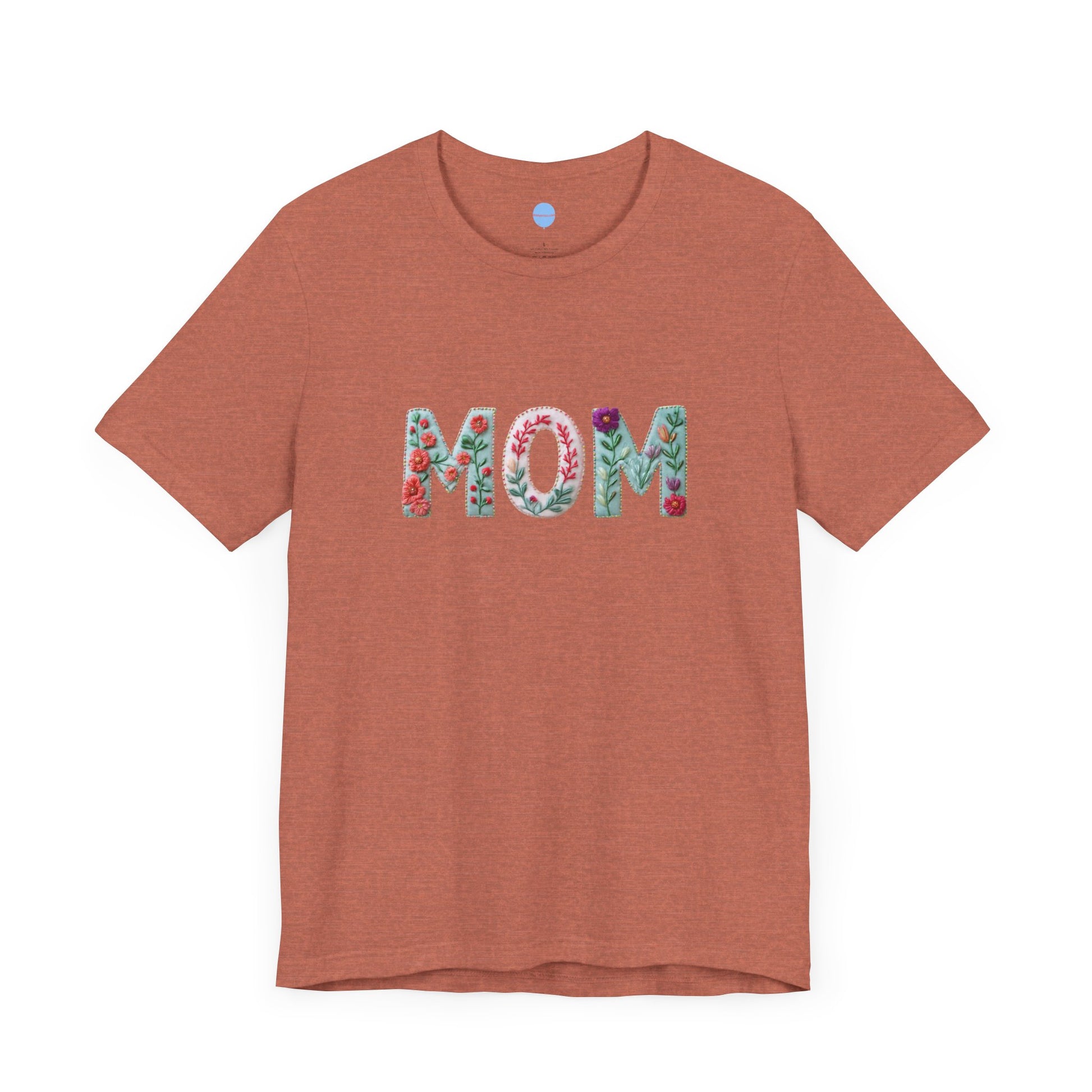 Stitched with Love: Embroidered Look Mom Tee