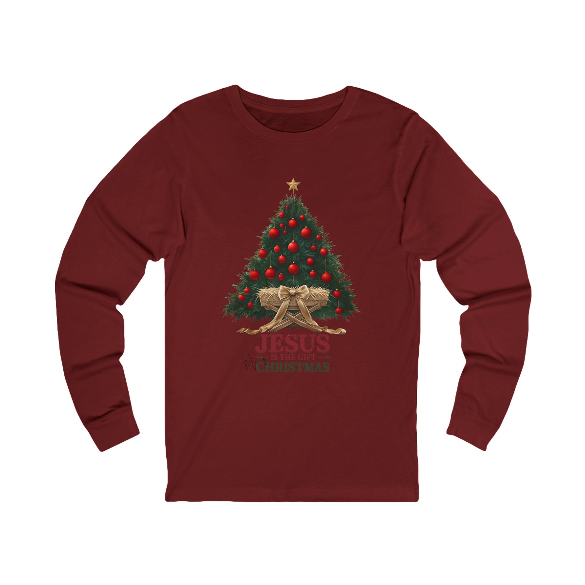 Jesus Is the Gift Christmas Long Sleeve Tee