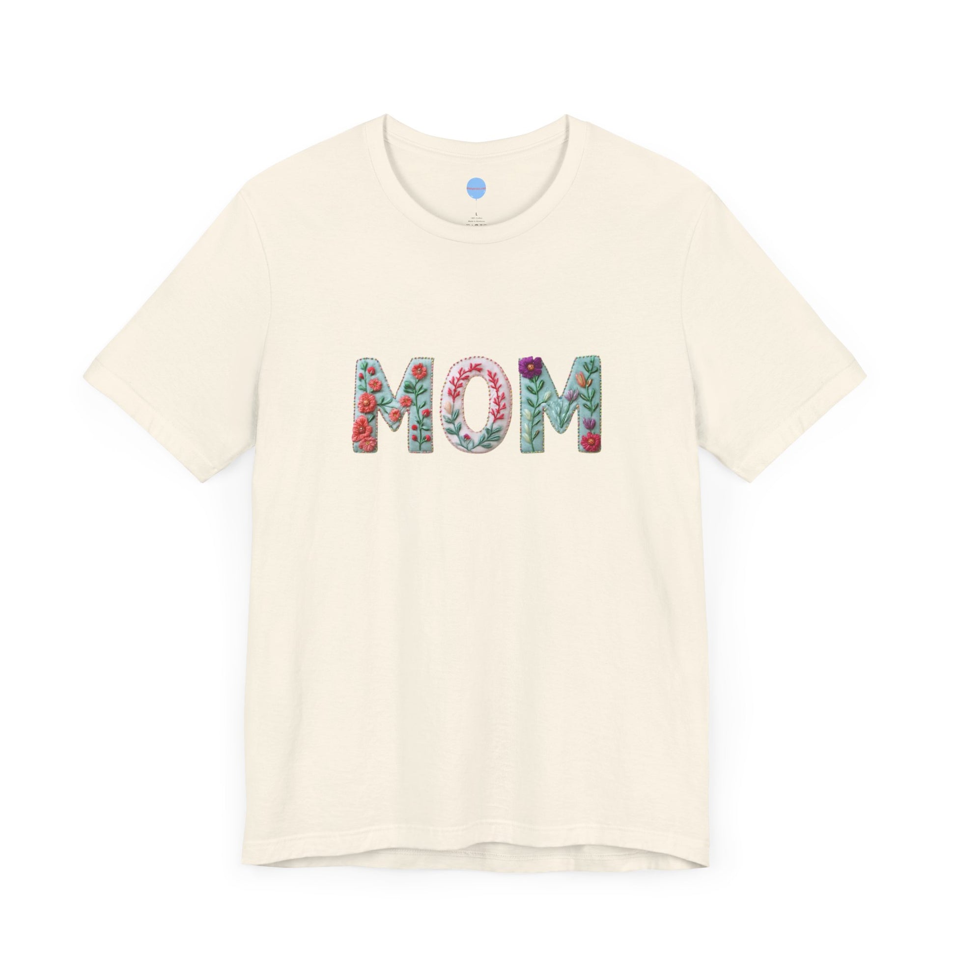 Stitched with Love: Embroidered Look Mom Tee