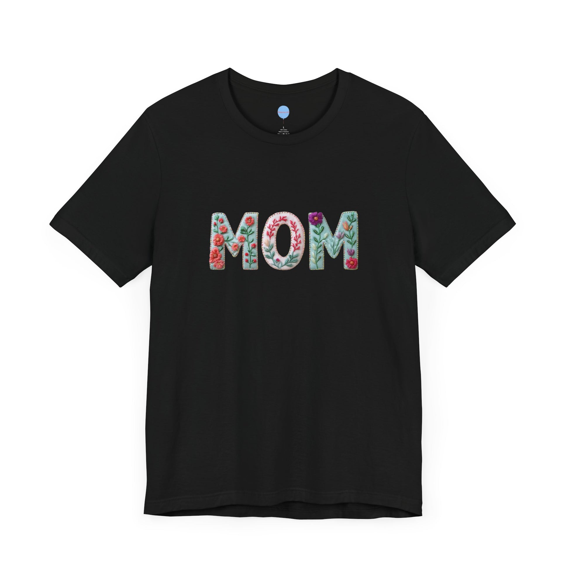 Stitched with Love: Embroidered Look Mom Tee