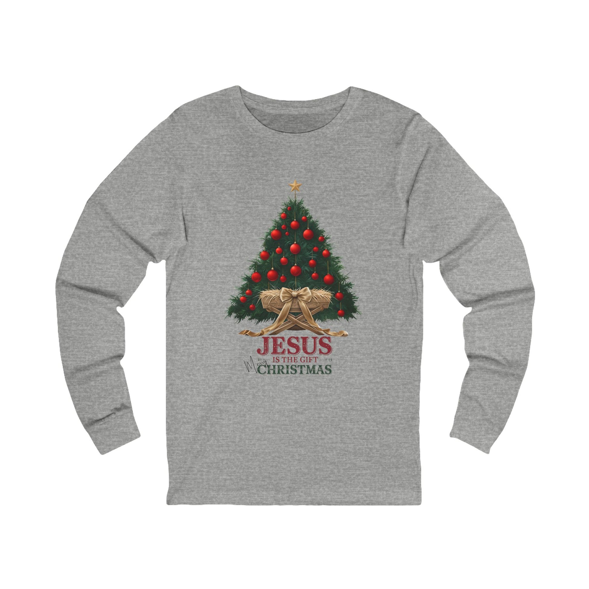 Jesus Is the Gift Christmas Long Sleeve Tee