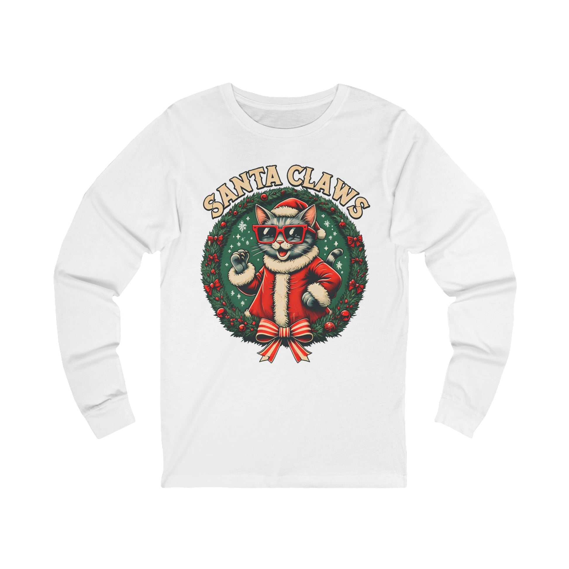 Santa Claws Cat Long Sleeve Tee